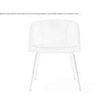 Leather or fabric chair with armrests and metal legs Yvetot