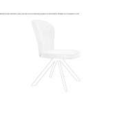 Fabric chair on trestles Bannio