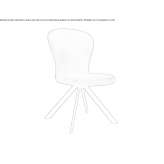 Leather trestle chair Bannio