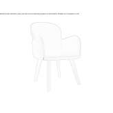 Fabric chair with armrests Bannio