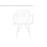 Leather chair with armrests Bannio