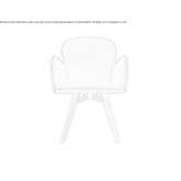 Leather chair with armrests Bannio