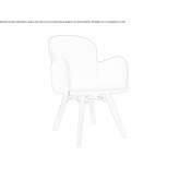 Fabric chair with armrests Bannio