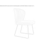 Upholstered, leather chair, on a sleigh base Sobreira