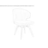 Leather upholstered chair Sobreira