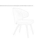 Leather upholstered chair Sobreira