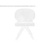 A fabric upholstered chair on trestles Sobreira