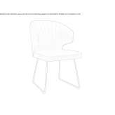 A chair upholstered in leather in the shape of a sled Sobreira