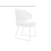 Upholstered fabric chair with a sled base Sobreira