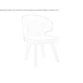 Leather upholstered chair Sobreira