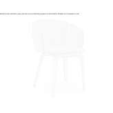 Chair upholstered in fabric with armrests Cerbon