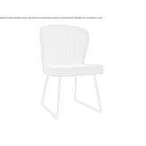 Upholstered fabric chair with a sled base Sobreira