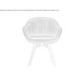 Fabric chair with armrests Attalens