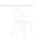 Leather upholstered chair Vallet