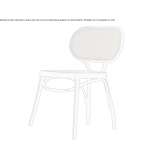 Steam-bent beech chair with a backrest made of braided cane Canamero
