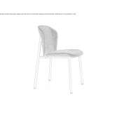 Upholstered steel chair Flinders