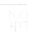 Upholstered leather chair with armrests Fechain
