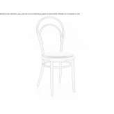 Beech chair with integrated cushion Saylla