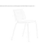 Aluminum and wood chair Meaux