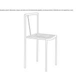 Painted metal chair Bobbio