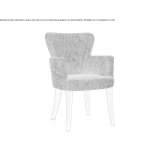 Chair upholstered in fabric with armrests Lowville