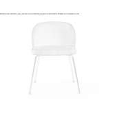 Leather or fabric chair with metal legs Yvetot