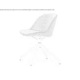 Upholstered fabric trestle chair Ungrej