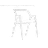 Solid wood chair with armrests Razgrad