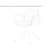 A trestle chair with armrests Gassin