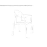 Wooden chair with armrests Flinders