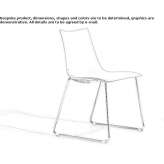 Technopolymer restaurant chair with sleigh-shaped base Arari