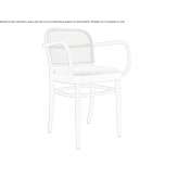 Upholstered beech chair with armrests Gohlis