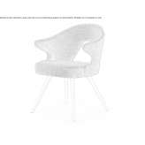 Fabric chair with armrests Vergel