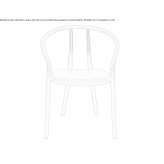 Beech chair with stackable armrests Galashki