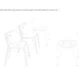 Stackable chair with integrated cushion Masham