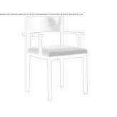 Wooden chair with open backrest Kokory