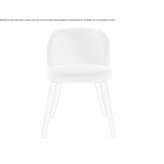 Leather or fabric chair with wooden legs Yvetot