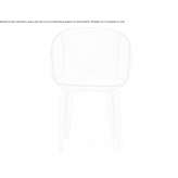 Upholstered leather chair with armrests Cerbon