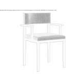 Wooden chair with open backrest Kokory