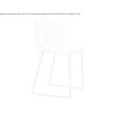 Stackable steel and wood chair Cezac