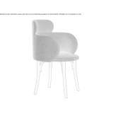 Chair upholstered in fabric with armrests Feluy