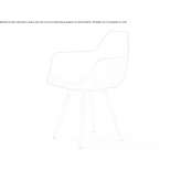 Polyethylene chair with armrests Boka