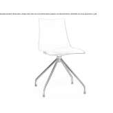Swivel technopolymer trestle chair Arari