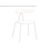 A stackable wooden chair with a steel structure Leura
