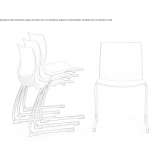 Plastic chair on supports, stackable Egna