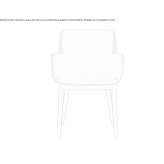 Upholstered leather chair with armrests Jimani