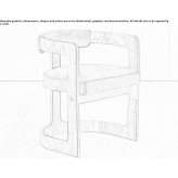 Chair upholstered in fabric with armrests Vidor