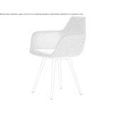 Fabric chair with armrests Boka