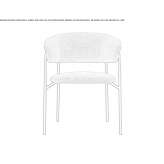 Chair upholstered in fabric with armrests Ivashkiv