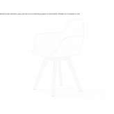Chair with polyethylene shell and ash base Boka
